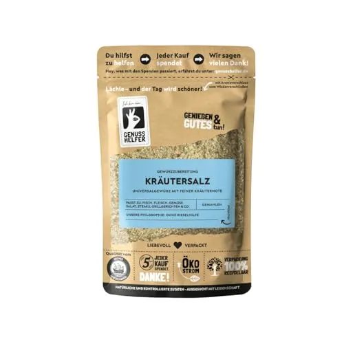 Bremer Gewürzhandel Kräutersalz, gemahlen, leckeres Gewürzsalz zum Kochen und Braten, perfekt für Marinaden und Gewürzmischungen, 3 x 200g