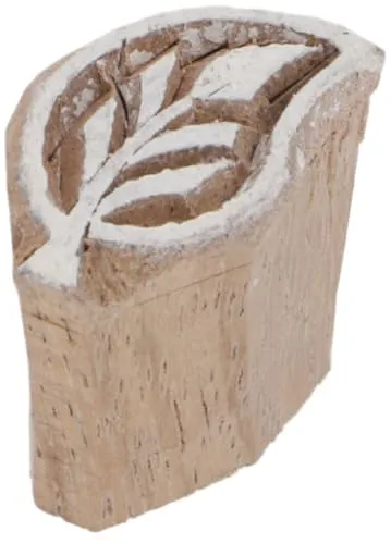 GURU SHOP Indischer Textilstempel, Holz Stoffdruckstempel, Blaudruck Stempel, Druck Modell - 2,5x1,5 cm Blatt 3