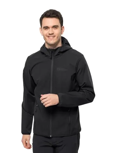 Jack Wolfskin Herren Bornberg Hoody M Jacket - Funktionsjacke aus winddichtem, wasserabweisendem Material mit Kapuze, ideal für Outdoor-Aktivitäten und bluesign-zertifiziert für nachhaltige Textilproduktion.