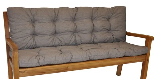 Rattani Bankauflage Kissen 120 cm dunkel grau, 2-teiliges Set - Hochwertige 2-teilige Bankauflage für Gartenbänke, bestehend aus einem Sitz- und einem Rückenkissen. Mit 100 mm Polsterstärke bietet sie hohen Komfort. Waschbar bis 30 Grad, robust und langlebig für den Außenbereich.