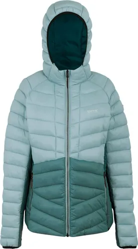 Regatta Steppjacke "Dalent" in Mint - 40 - Wasserabweisende Steppjacke mit praktischer Kapuze und Reißverschlusstaschen. Ideal für kühle Tage und bietet einen modernen Colour-Blocking-Look.
