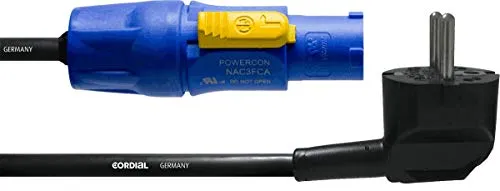 Cordial Power Twist Cable 3m Angled - Sonstige Kabel & Adapter - Robustes 3m Kabel mit Neutrik powerCON Stecker, ideal für professionelle Anwendungen und belastbar bis 16 A.