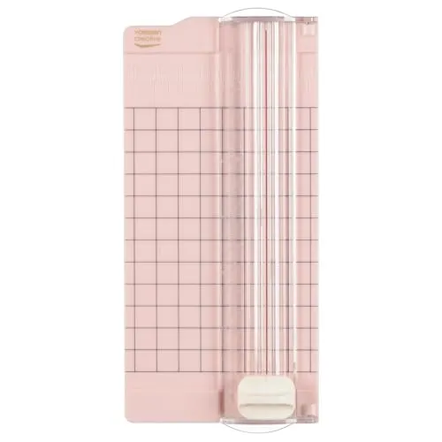Vaessen Creative | Mini Papierschneider | Kleine Papierschneidemaschine | Schneidet Bis A5-Größe | Guillotine, Scrapbook, Papierschneider, Scrapbooking | 65 x 153 mm | Rosa