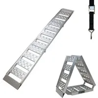 TRUTZHOLM 1x Auffahrrampe 2-Fach Klappbar 198cm - Zubehör für Autoanhänger, mit einer Tragkraft von 340 kg und klappbar für einfache Handhabung und Transport. Ideal zum Verladen von Motorrädern, Rollern und Quads.
