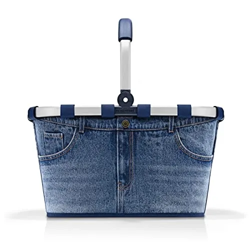 reisenthel carrybag Jeans 2 - Eleganter Einkaufskorb mit viel Stauraum - Einkaufskorb mit wasserabweisendem Design, 20 kg belastbar und praktische Innentasche. Ideal für Einkäufe und Picknicks.