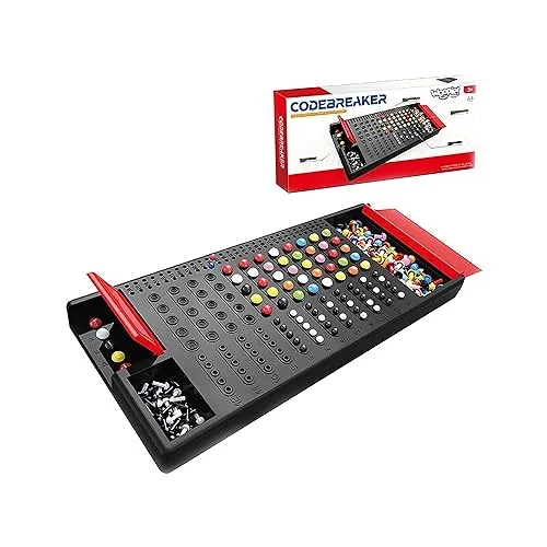 woopie! Code Breaker Spiel - Geheimcode & Mastermind Brettspiel - Denkspiel Set - Strategie Familienspiel - Lernspielzeug für Kinder & Erwachsene, Blau,schwarz