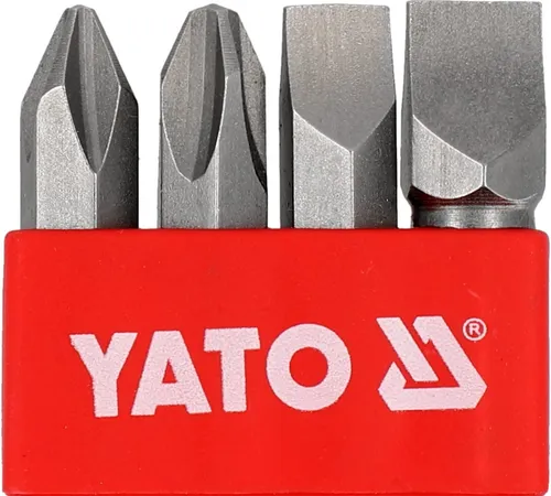 Yato Bit-Set Embouts de tournevis à percussion 5/16" PH+Plat, 4 pièces, Schlagschrauber-Bit-Set 5/16" (7,9 mm), 4-teilig, 4-St., Schlagschrauber-Bit-Set 5/16" (7,9 mm), 4-teilig