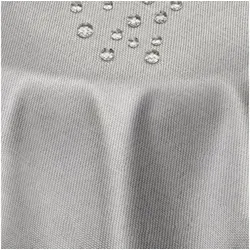 DecoHomeTextil Heimtextilmanufaktur Tischdecke Leinen Optik Tischdecke Tischtuch Abwaschbar Wasserabweisend grau Oval 135 x 180 cm