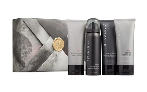 Rituals Homme 4-teilig Set - Duschlotionen & Duschgels, luxuriöses Pflege-Geschenkset für den modernen Mann, ideal für die tägliche Körperpflege