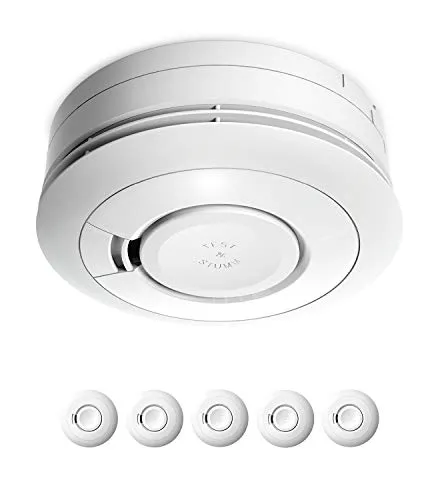 Ei Electronics Ei650 Rauchwarnmelder 5er Set - Testsieger Rauchmelder mit 10-Jahres-Batterie, ideal für Schlaf- und Kinderzimmer – für höchste Sicherheit und Benutzerfreundlichkeit.