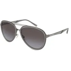 Emporio Armani EA2145 Herren-Sonnenbrille - Sonnenbrille im Piloten-Stil mit grauem Metall-Gestell, ideal für einen trendigen Look und optimalen UV-Schutz.