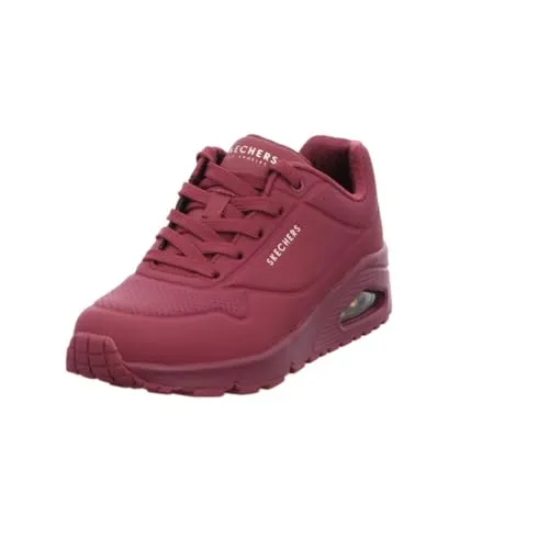 Skechers Damen UNO Stand ON AIR - Bequeme Sneakers in Plum Durabuck/Mesh, 42 EU - Damen-Sneaker mit innovativer Luftpolster-Technologie für maximalen Komfort und leichte Dämpfung.