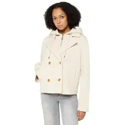 Cartoon Winterjacke Damen mit abnehmbarer Kapuze beige 44 EU
