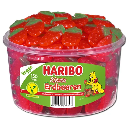  Haribo Riesen-Erdbeeren, Fruchtgummi, 150 Stück 5,89€/1kg