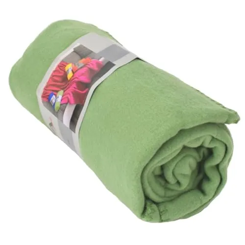 Marabella Fleecedecke Polarfleece versch. Unifarben 130x170cm Wohndecke Schlafdecke Decke, Farbe:Wiesengrün