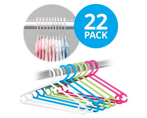 LaLoona Kleiderbügel Bunt, Babykleiderbügel 22 Stück Kinderkleiderbügel für Babys & Kinder
