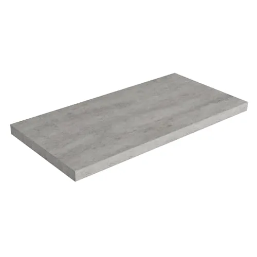 lavita Möbelplatte Concrete 805x400 Widerstandfähigkeit gegen Feuchtigkeit Hochwertige Möbelplatte für das Badezimmer Material: Dekoratives und schützendes Laminat Dicke 38 mm Farbe: grau