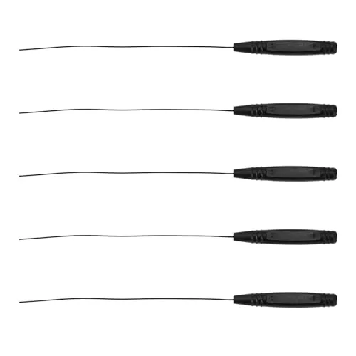 ECSiNG 5 Stück 12,5 Cm Hörgeräte-Reinigungsstab Hörgeräte Reinigungsbürste Langer Hörgeräte-Drahtschmalz-Entferner Reinigungszubehör Otoplastik Entlüftungsreiniger für Schallschläuche