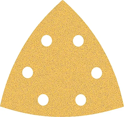 Bosch 50x EXPERT C470 Schleifblatt (für Farbe auf Holz, Hartholz, Ø 93x93 mm, Körnung 80, Professional Zubehör Deltaschleifer)