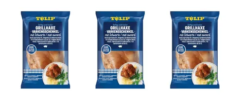 TULIP Wurstkonserve Grill-Haxe mit Schwarte 600g Tafelfertig Kross Gegart Vakuumverpackt, 600 g, Fleischkonserve