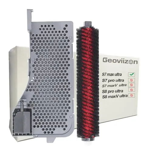 Geoviizon Wartungsbürste & Wasserfilter Assembly Zubehör Kompatibel mit Roborock S7 Max Ultra Vollständig automatische Empty Wash Fill Dock (für S7 Max Ultra)
