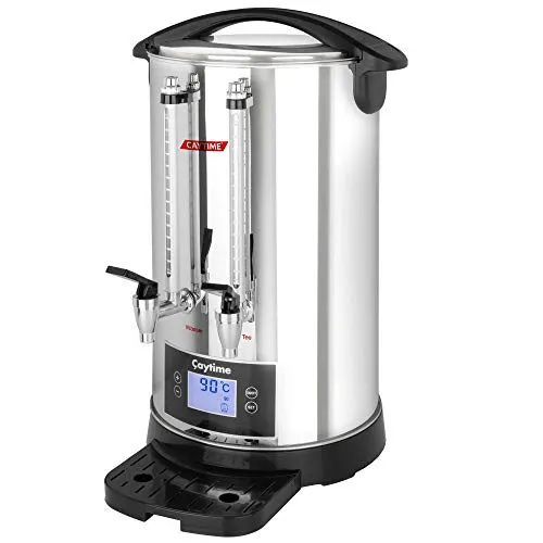 Caytime D8 Samowar Semaver Teeautomat 8 Liter Digital - Teekocher mit 8 Liter Kapazität, ideal für Teeliebhaber. Einstellbare Temperatur von 30 bis 95 °C und praktische Warmhaltefunktion für perfekten Tee jederzeit.