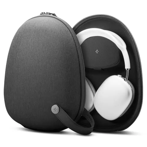 Spigen Klasden Hülle für AirPods Max - Anthrazit, schützt und organisiert mit praktischer Kabelmanagementtasche und Reisetragegriff