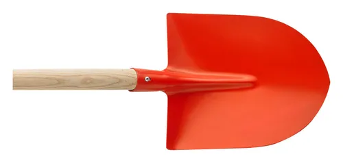 Löffert Frankfurter Schaufel rot Größe 5 mit Stiel Import
