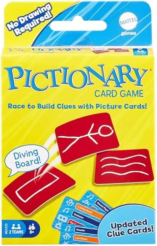 Pictionary Kartenspiel, EIN tolles Geschenk für Kinder, Familie oder Erwachsene, 8 Jahre und älter.