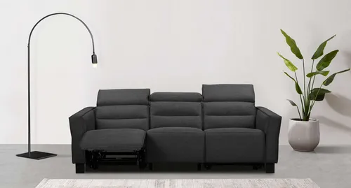 Places of Style 3-Sitzer Carpari mit Relaxfunktion - Einzelsofa mit manuellem oder elektrischem Relax, USB-A/C-Anschluss und verstellbarem Kopfteil für optimalen Sitzkomfort und Nackenstütze.