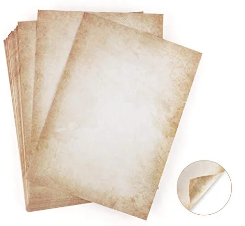 Blatt Briefpapier Altes Papier Vintage Absofine Alt Casanova Mittelalterliches Briefpapier DIN A4 Beidseitig 120g 100
