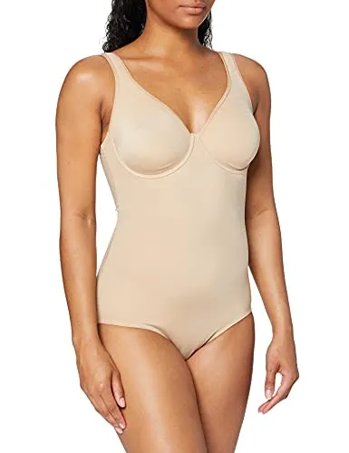 Sassa Damen Formender Body 00903 - Doppelt vorgeformt in Elfenbein - Formende Bodys für Damen, aus hautsympathischer Microware für optimalen Tragekomfort, unsichtbar unter enger Kleidung und perfekt für jede Gelegenheit.