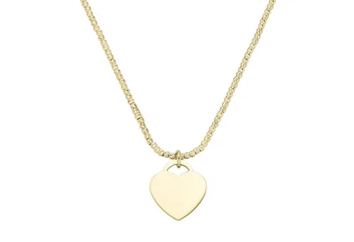 GIORGIO MARTELLO MILANO Kette mit Anhänger Kugelkette diamantiert mit Anhänger Herz, Silber 925