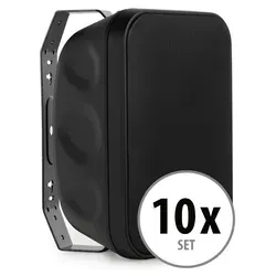 McGrey OLS-651BK Outdoor-Lautsprecher 60 Watt Schwarz 10x Set - 10er Set IP56 Outdoor-Lautsprecher, ideal für Restaurant und Garten, mit 60 Watt Leistung und robustem Design für perfekten Klang im Freien.