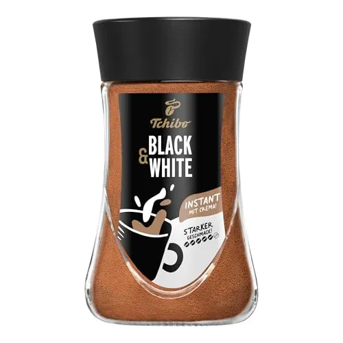 Tchibo Black&White Instantkaffee, 180g - 1er-Pack, löslicher Bohnenkaffee, koffeinhaltig