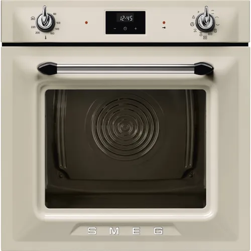 Smeg SOP6900TP Multifunktionsbackofen - Vollintegrierter Backofen mit pyrolytischer Reinigung, energieeffizient (Klasse A) und elegantem Creme-Finish für stilvolle Küchen.