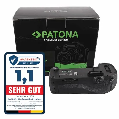PATONA Premium Batteriegriff für Nikon D800/D800E/D810/D810A (MB-D12H) - Foto- & Video-Zubehör, bietet zusätzlichen Komfort und längere Aufnahmezeiten für professionelle Fotografen.