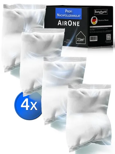 BonAura Luftentfeuchter-Nachfüllpack Entfeuchter Granulat im Vliesbeutel, 2er-, 4er- oder 6er Set, 680g pro Stk., Geruchsneutral