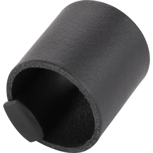 Furnipart Möbelknopf Drum LA 32, Breite 40 mm, Leder/ZN schwarz/schwarz matt