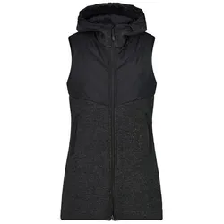 CMP Woman Vest Long FIX Hood nero (U901) 42 – Stilvolle Damenweste - Entdecken Sie die CMP Woman Vest Long FIX Hood – eine urbane Weste aus innovativem Wooltech. Ideal für kalte Tage, bietet sie hervorragende Isolation und Atmungsaktivität. Praktische Taschen und feste Kapuze runden das Design ab.