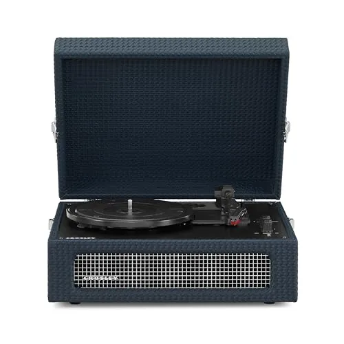 Crosley Voyager Tragbarer Bluetooth-Plattenspieler - 3-Gang-Koffer-Vinyl-Player für Schallplatten, Mit Eingebauten Stereo-Lautsprechern & Bluetooth-Empfänger