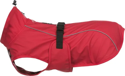 Trixie Vimy Hundejacke Rot 35 cm - Hundemantel, wasserdicht und winddicht, mit reflektierenden Elementen für bessere Sichtbarkeit und verstellbare Beinschlaufen für optimalen Sitz.