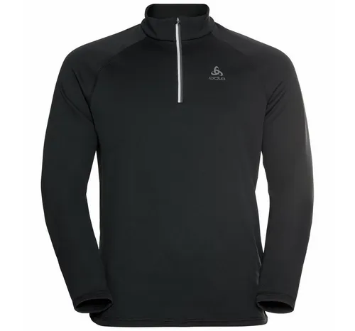 Odlo Fleece-Langarmshirt 1/2 Zip Besso - Wärmendes Stretch-Fleece für Herren in Schwarz - Funktionsunterwäsche für intensive Skitage, aus weichem, dehnbarem Material, das aktiv wärmt und Feuchtigkeit schnell ableitet.