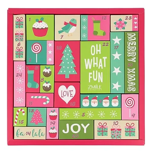 Beauty Adventskalender Puzzle Oh What Fun - 12-teiliges Make-up Set mit Lidschatten, Nagellack und Rouge, perfekt für die festliche Saison und kreative Looks