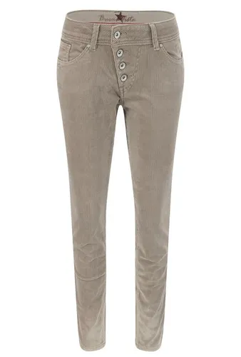 Buena Vista Cordhose MALIBU COZY CORD für Damen - Schmal geschnittene Cordhose aus super softem Material mit diagonal verlaufender Knopfleiste, ideal für stilbewusste Frauen.
