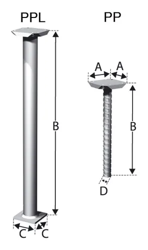 Simpson Strong-Tie Stützenfuß PPL80G - VPE: 10 Stück - Holzverbinder, ideal für stabile und sichere Verbindungen im Holzbau, hohe Tragfähigkeit für zuverlässige Konstruktionen.