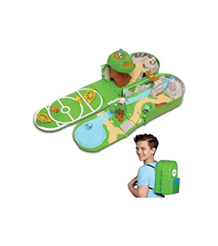 Bandai Pokémon Trainer-Rucksack WT98079 - Actionfiguren für Kinder – Verwandelt sich in eine Pokémon-Arena mit 7 Spielfunktionen und enthält eine 5 cm große Pikachu-Minifigur. Ideal für Pokémon-Fans ab 4 Jahren!