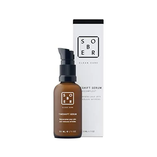 sober® | Timeshift | Unisex Anti-Aging Serum | Hochdosiertes Anti Falten Gel gegen Augenringe und Tränensäcke mit Sofort-Effekt | 100% Wirkstoffe zur Reduktion der sichtbaren Tiefe von Falten