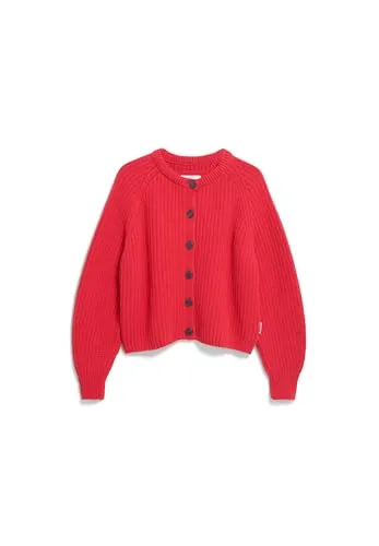 ARMEDANGELS Damen Strickjacke SELMAA Loose Fit - Bio-Woll Mix - Stylische Strickjacke im Loose Fit aus einem nachhaltigen Woll-Baumwoll-Mix. Ideal für gemütliche Tage und verantwortungsbewussten Modebewusstsein.