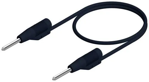 Hirschmann Test & Measurement MVL 2/50sw Messleitung Stecker 2mm Stecker 2mm 0.50m Schwarz 1St.
